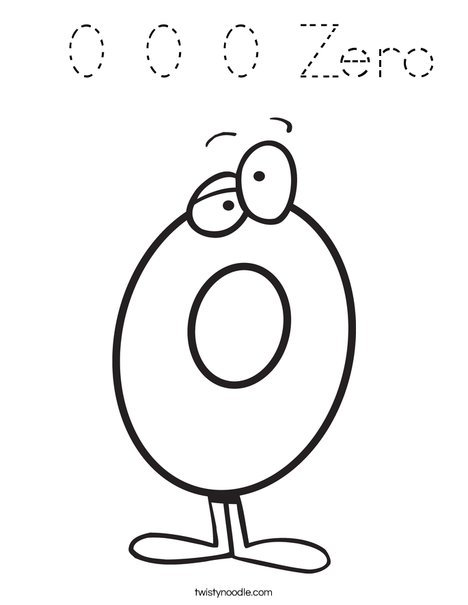 Silly Zero Coloring Page