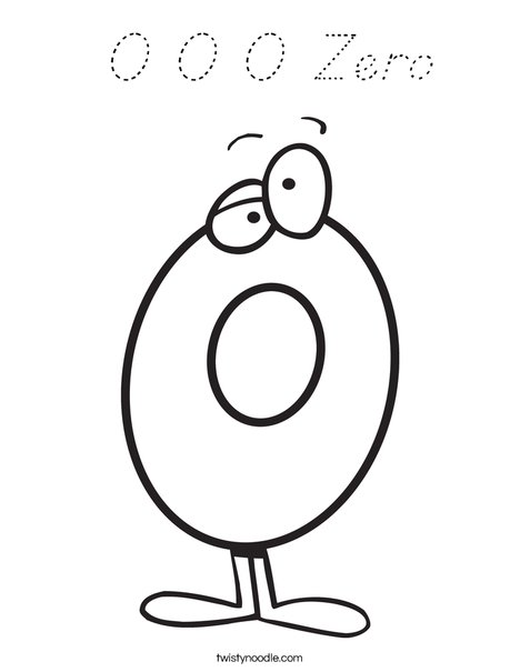 Silly Zero Coloring Page