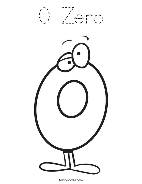 Silly Zero Coloring Page
