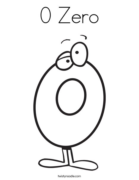Silly Zero Coloring Page