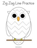 Zig Zag Line Practice Coloring Page