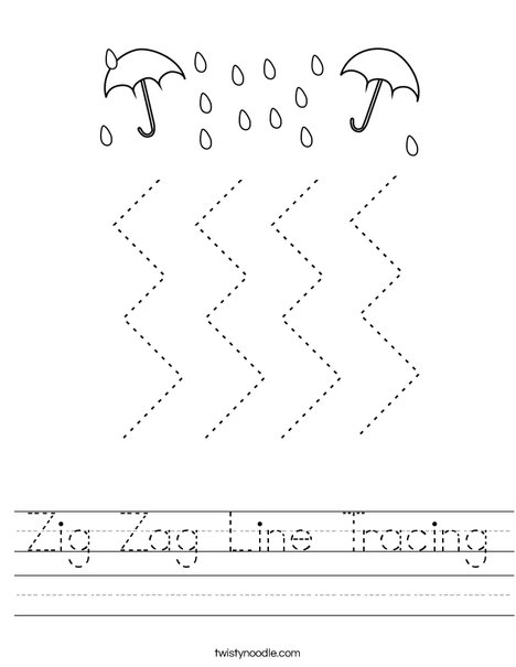 Zig Zag Line Tracing Worksheet Twisty Noodle Zig Zag Line Tracing Worksheet Twisty Noodle