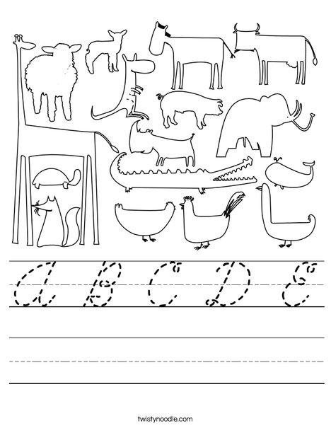 Zoo Worksheet