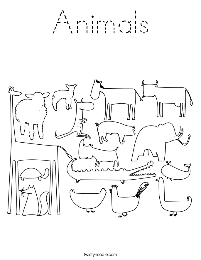 Animals Coloring Page