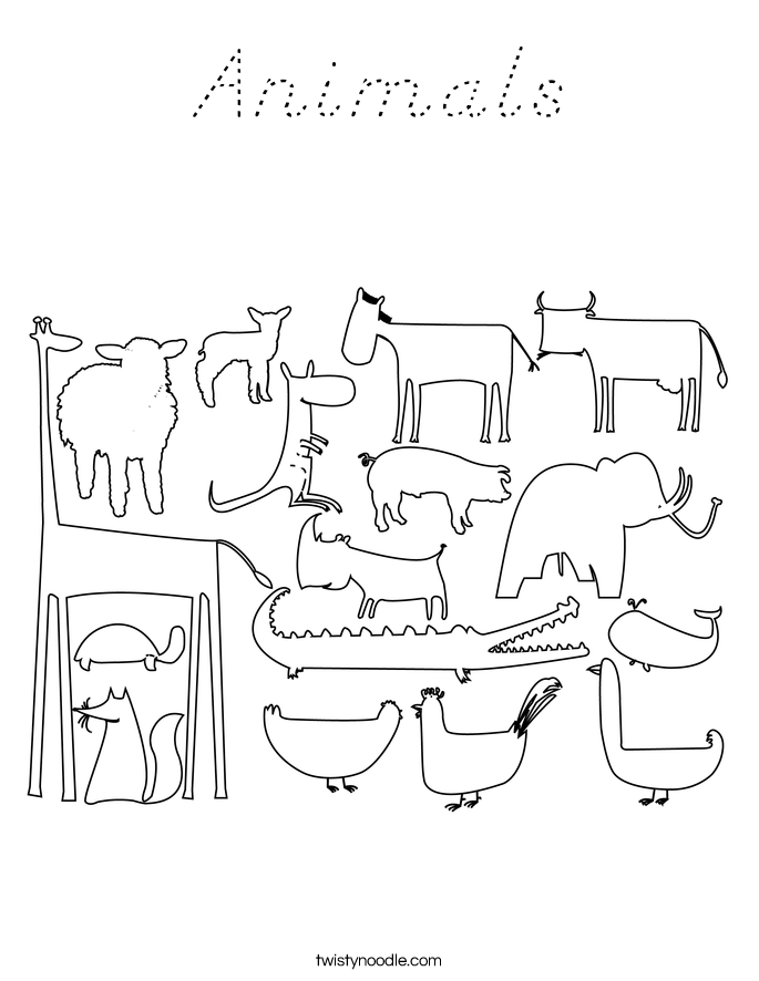 Animals Coloring Page