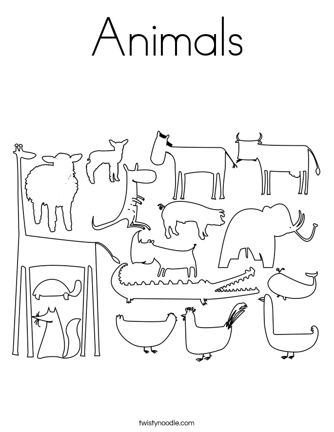 Animals Coloring Page