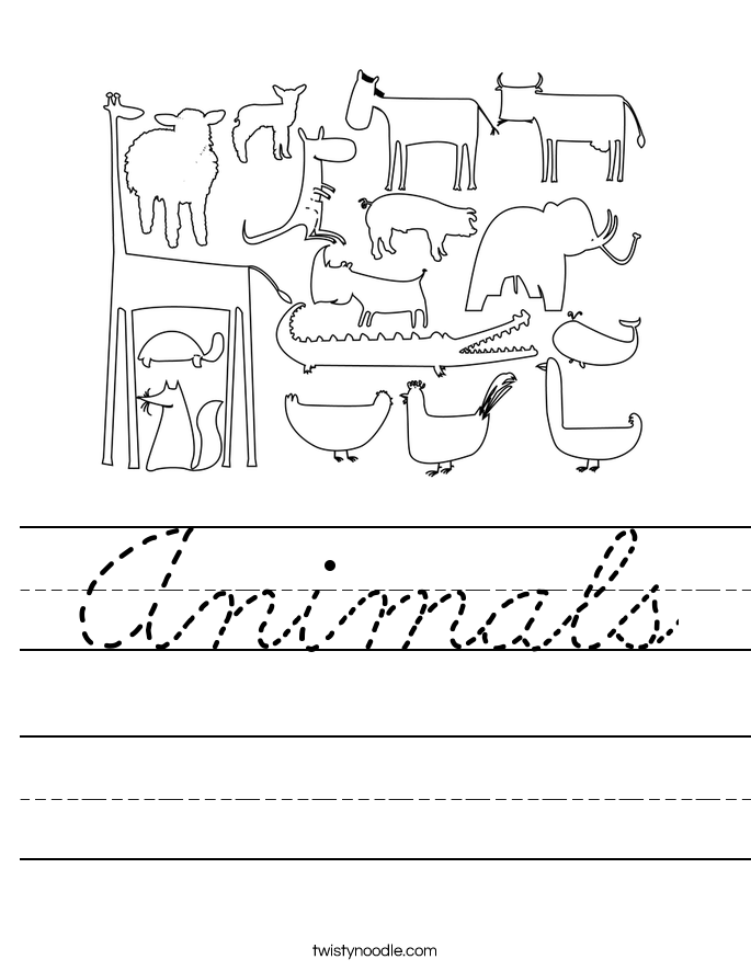 Animals Worksheet