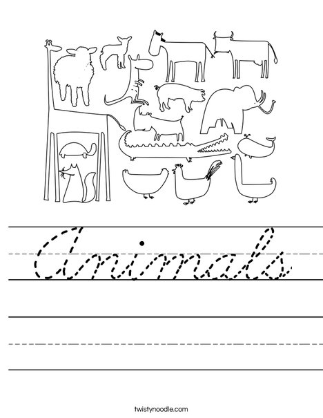 Zoo Worksheet