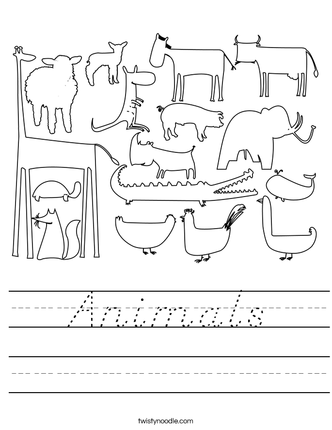 Animals Worksheet