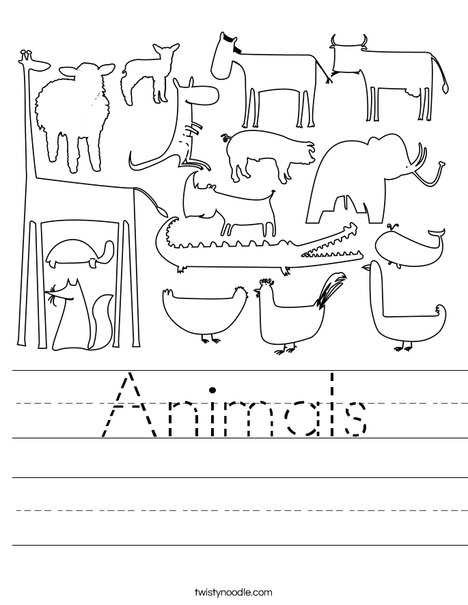 Zoo Worksheet