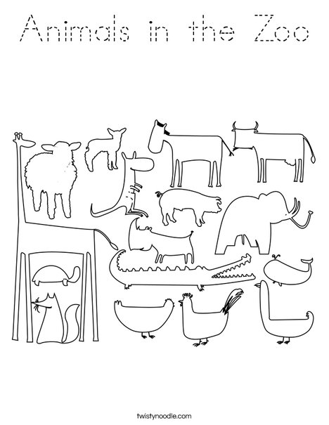 Zoo Coloring Page