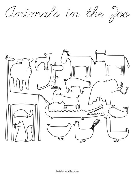 Zoo Coloring Page
