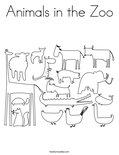 Animals in the Zoo Coloring Page