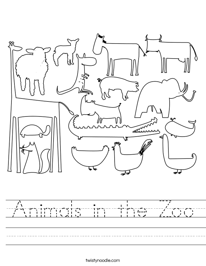 Animals in the Zoo Worksheet