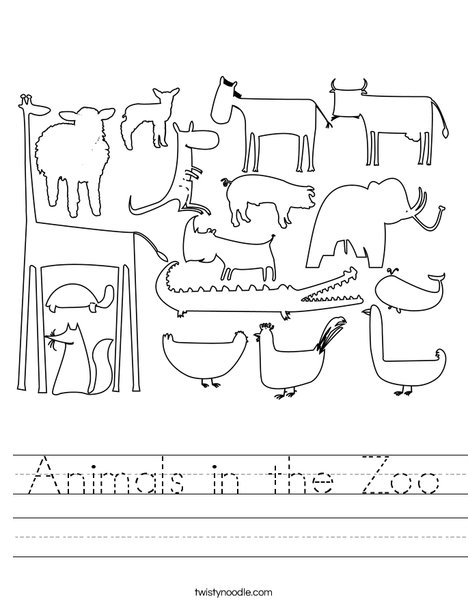 Zoo Worksheet