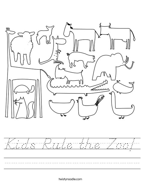 Zoo Worksheet