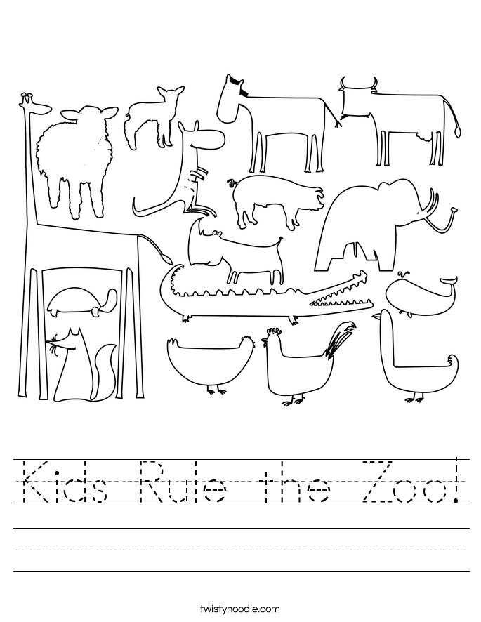 Kids Rule the Zoo! Worksheet