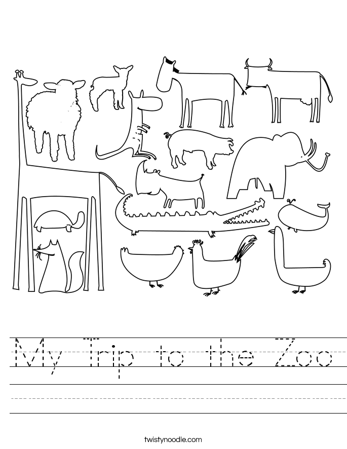 My Trip to the Zoo Worksheet
