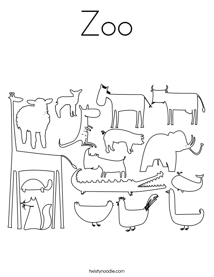 Zoo Coloring Page